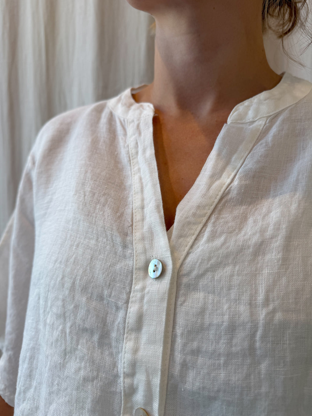 Manarola linen blouse