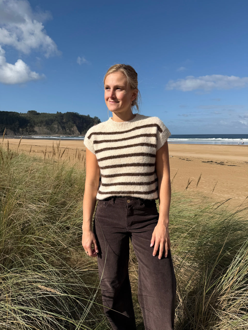 Orio Striped Knit Sleeveless