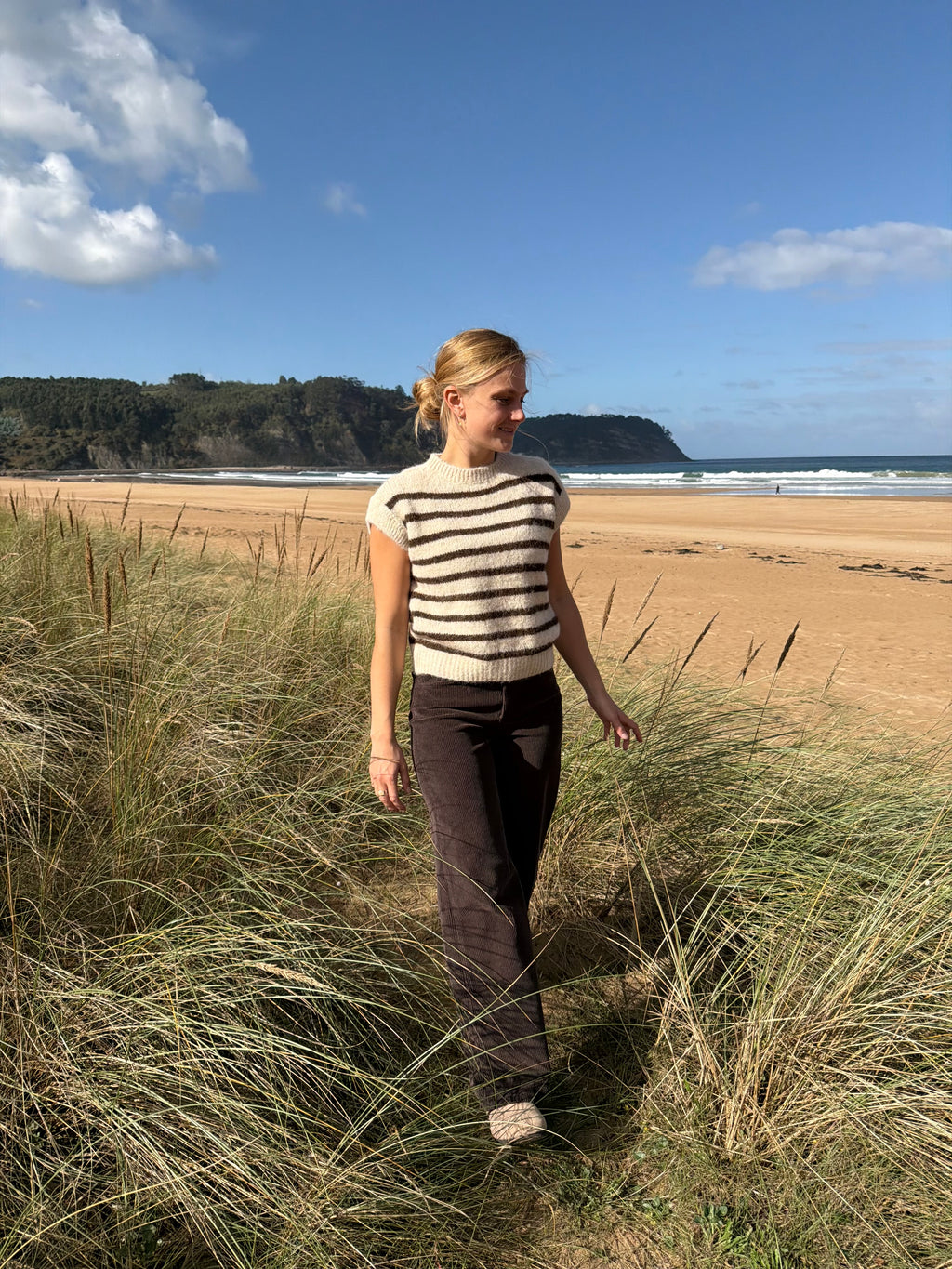 Orio Striped Knit Sleeveless