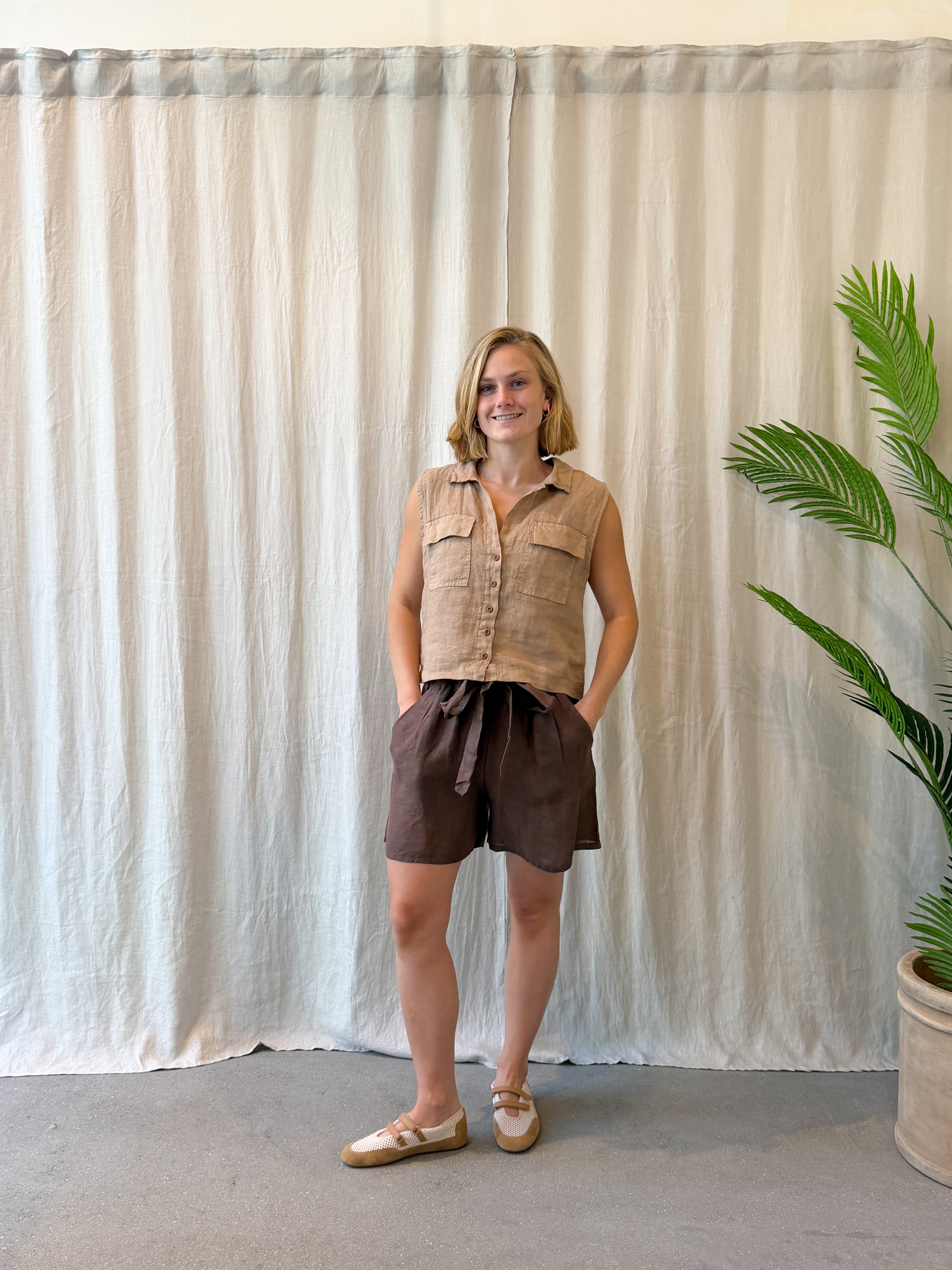 Amalfi linen short