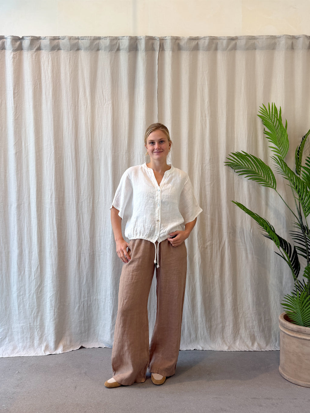 Manarola linen blouse