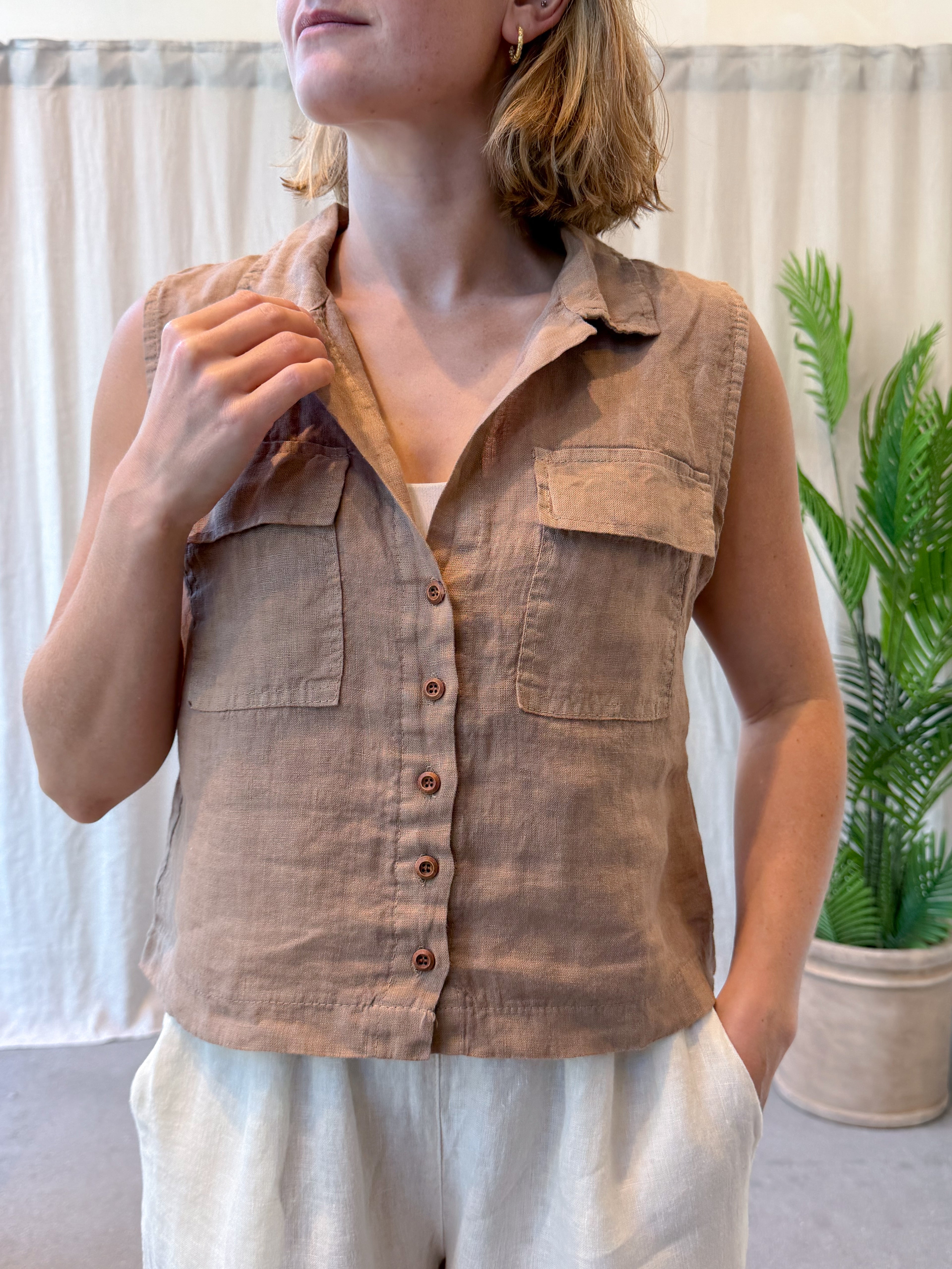 Elba linen top
