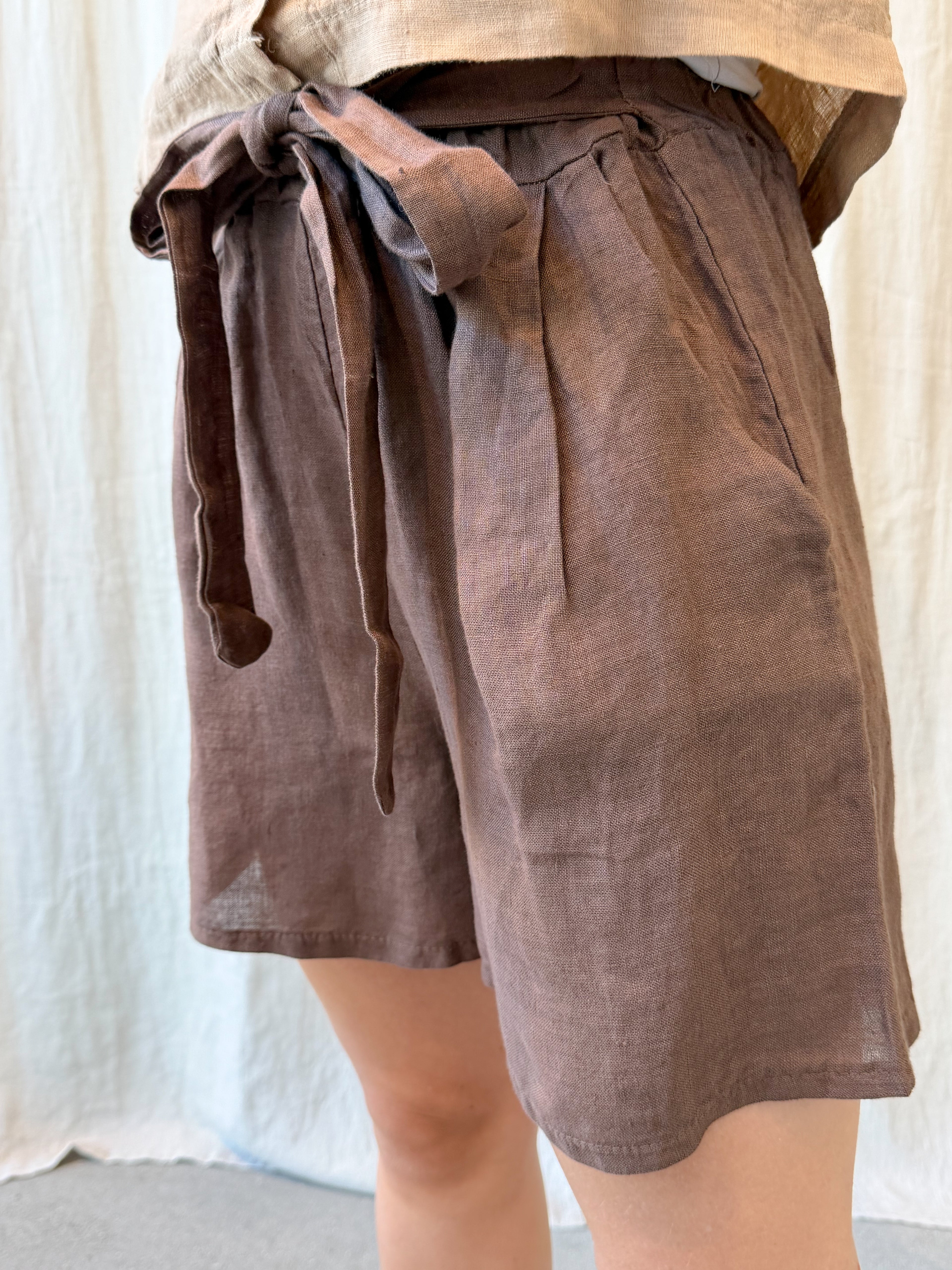 Amalfi linen short
