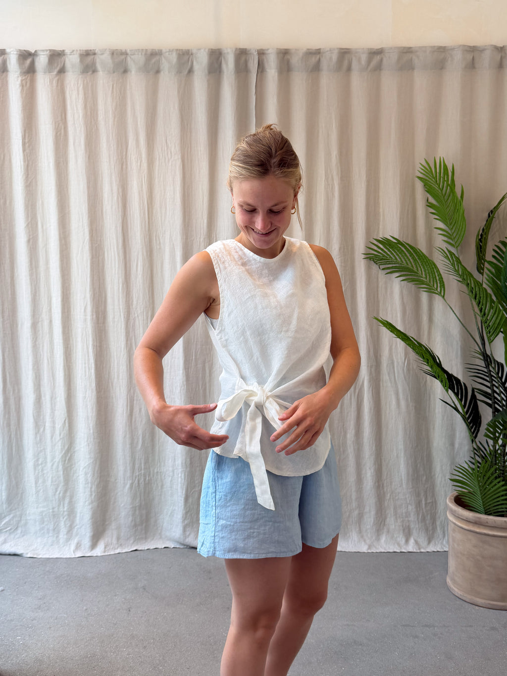 Lucca linen top