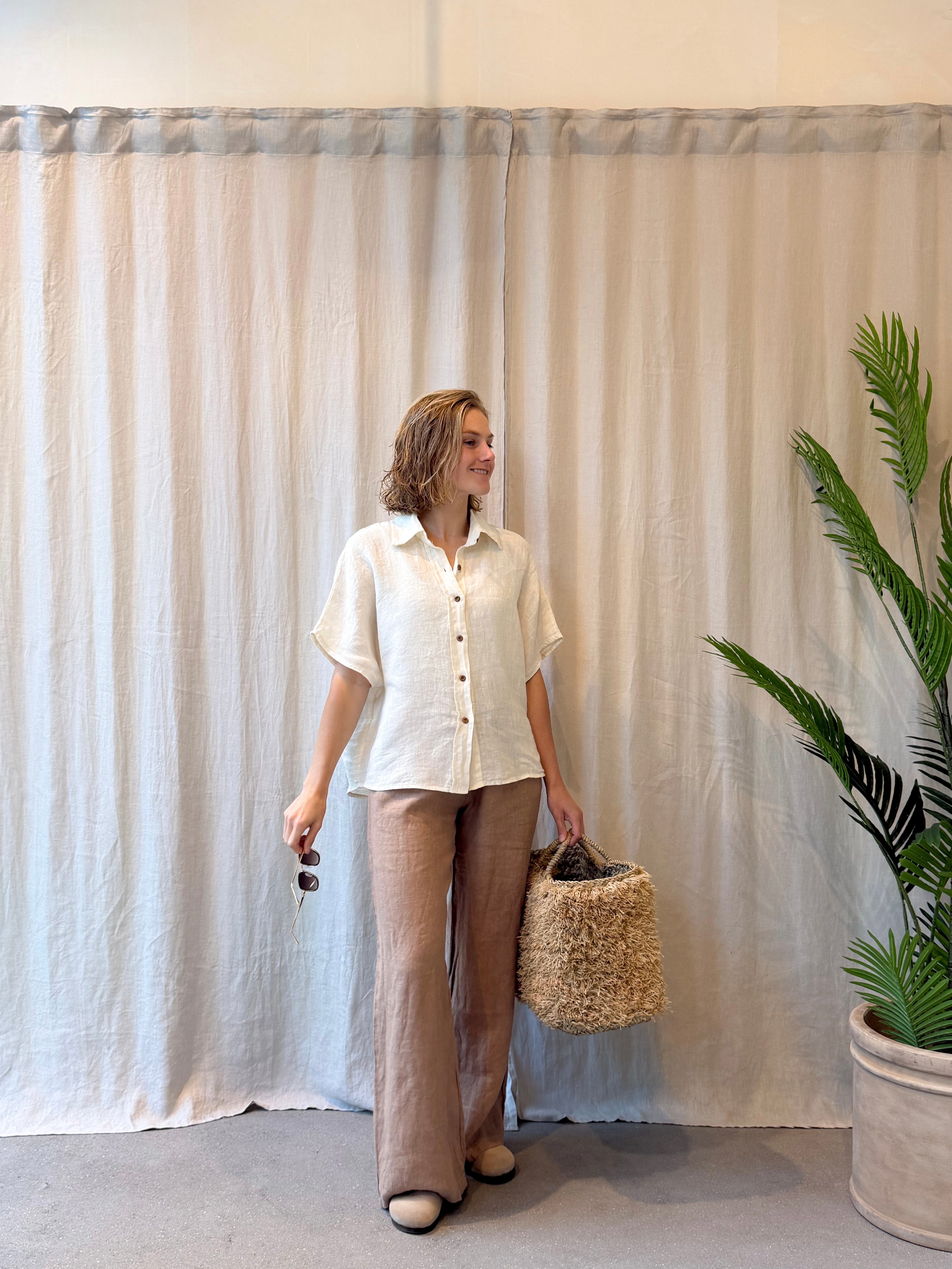 Céfalu linen blouse