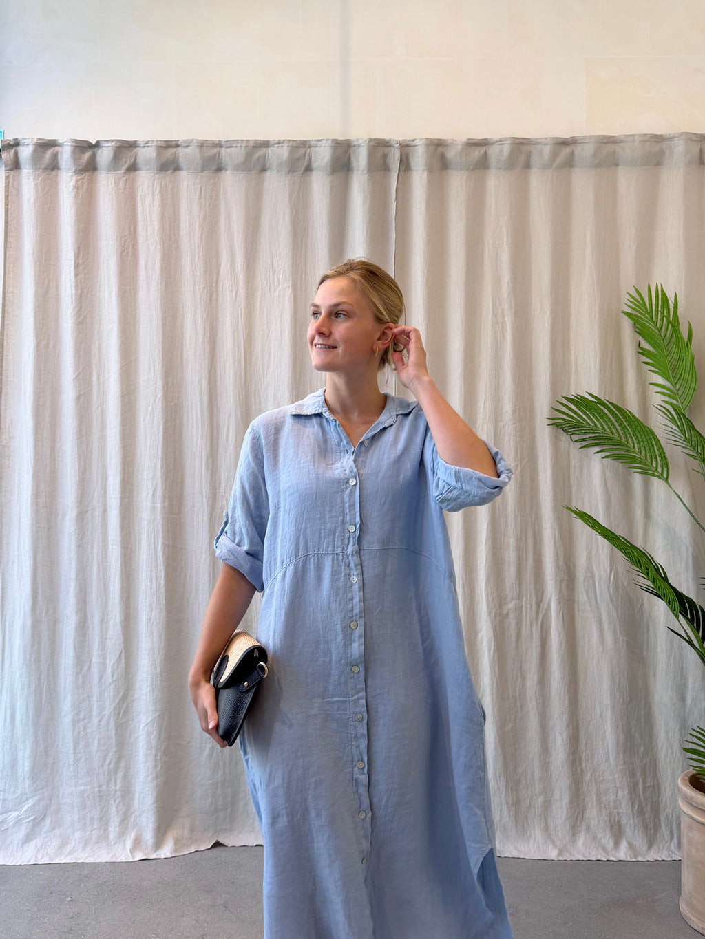 Riomaggiore linen dress