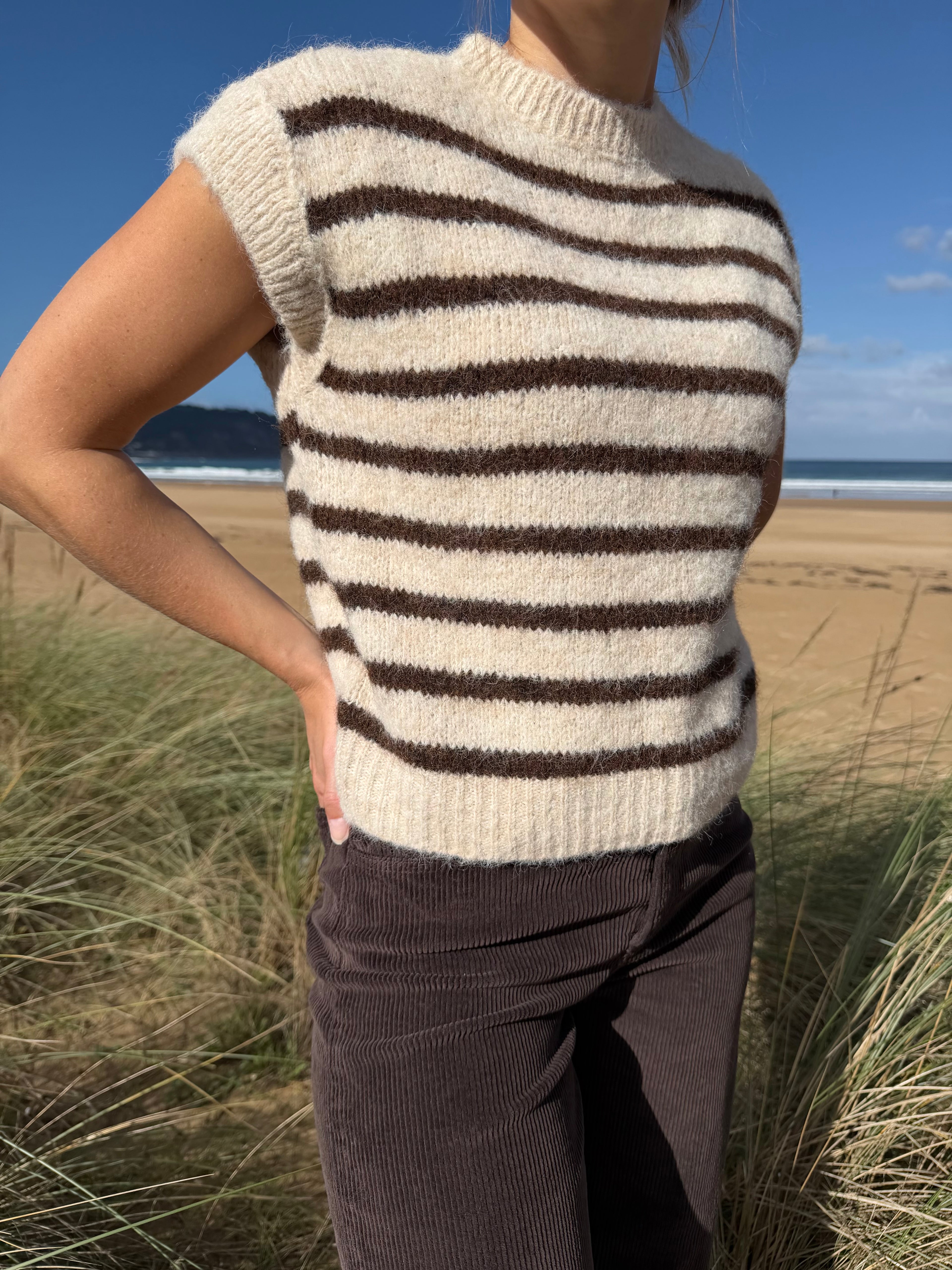 Orio Striped Knit Sleeveless