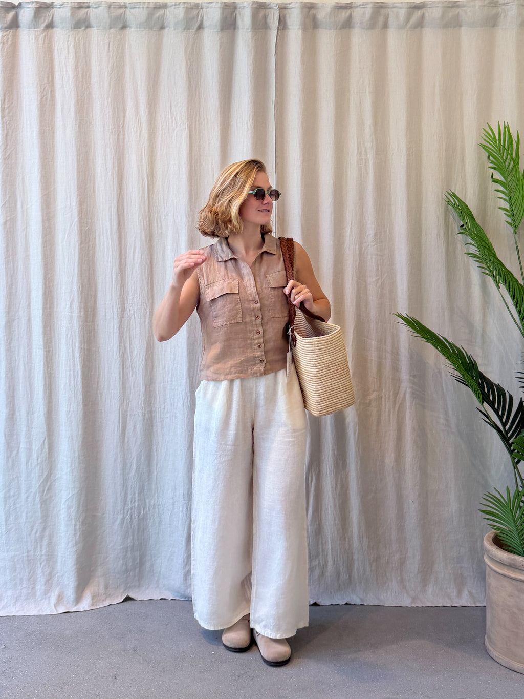 Elba linen top