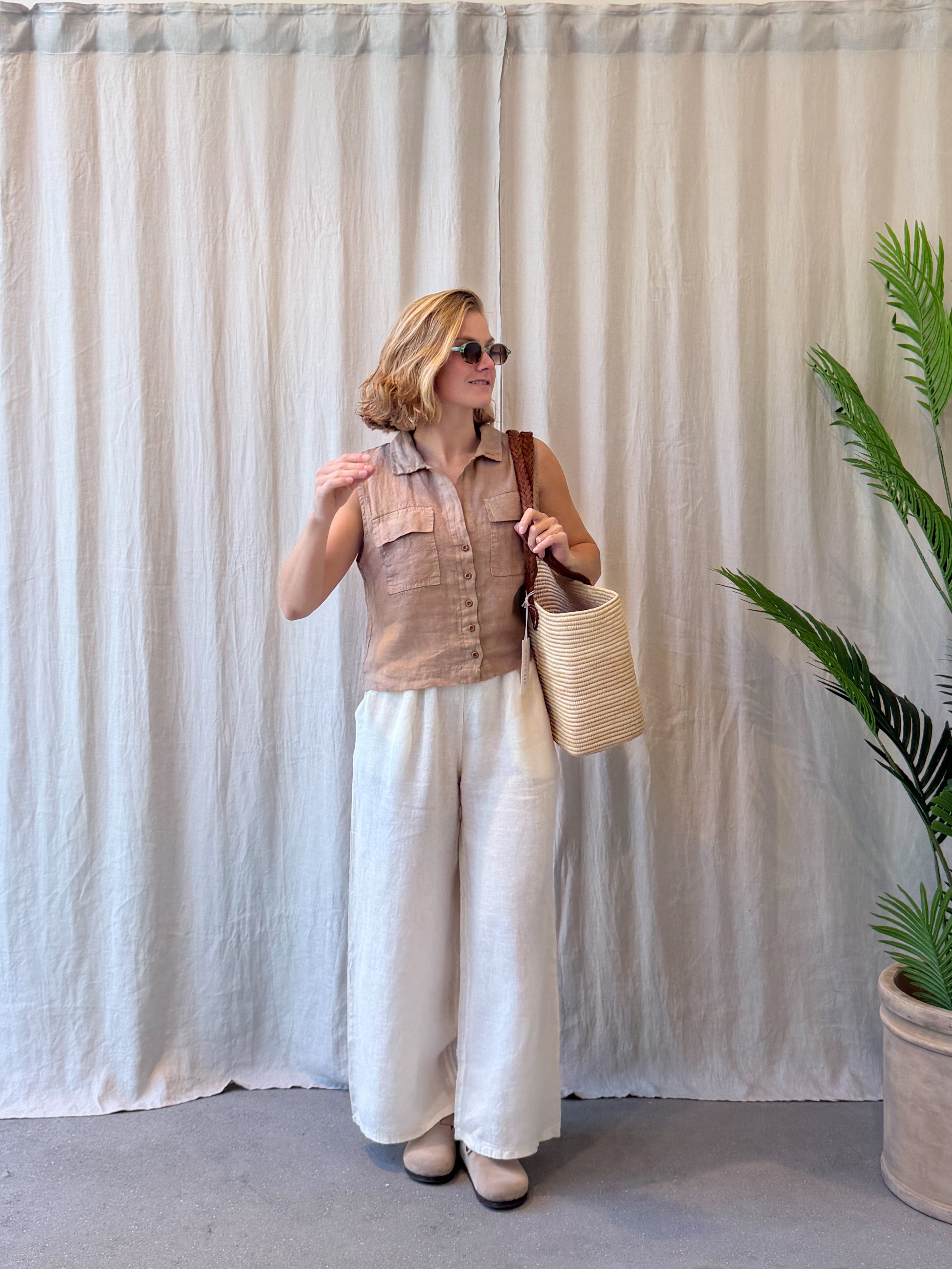 Elba linen top