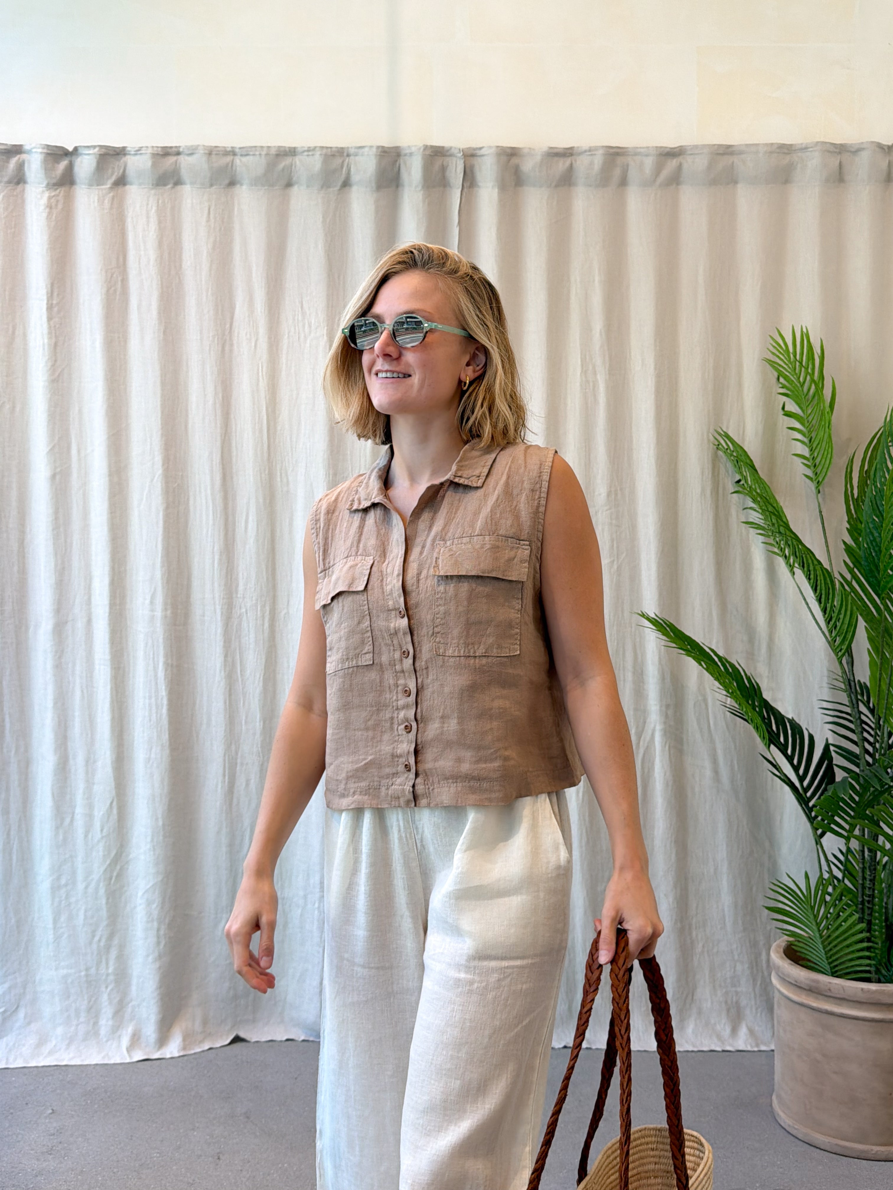 Elba linen top