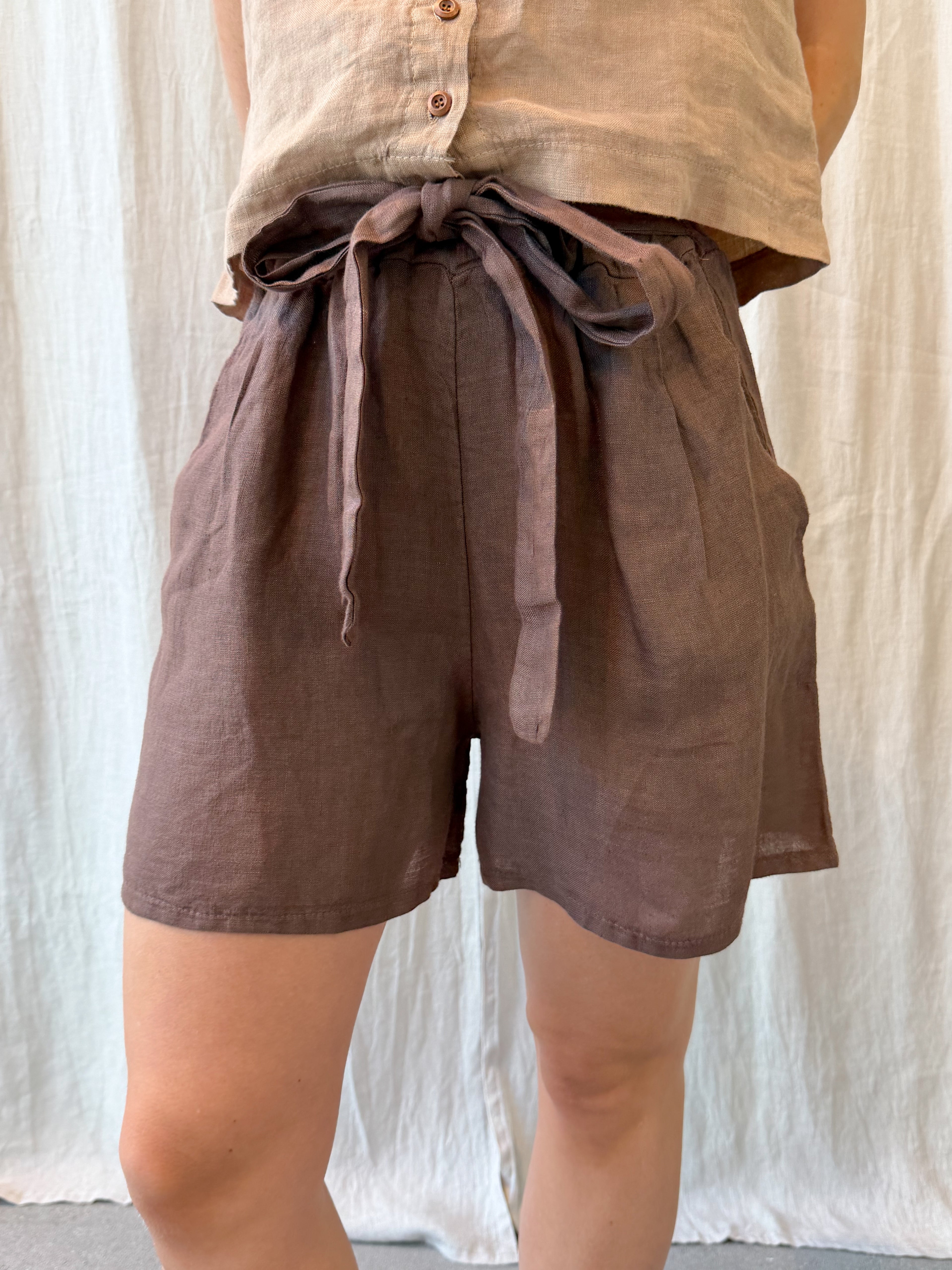 Amalfi linen short