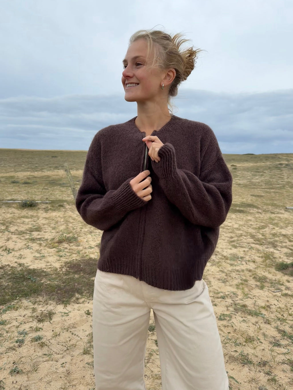 Contis Cardigan Zip Mohair