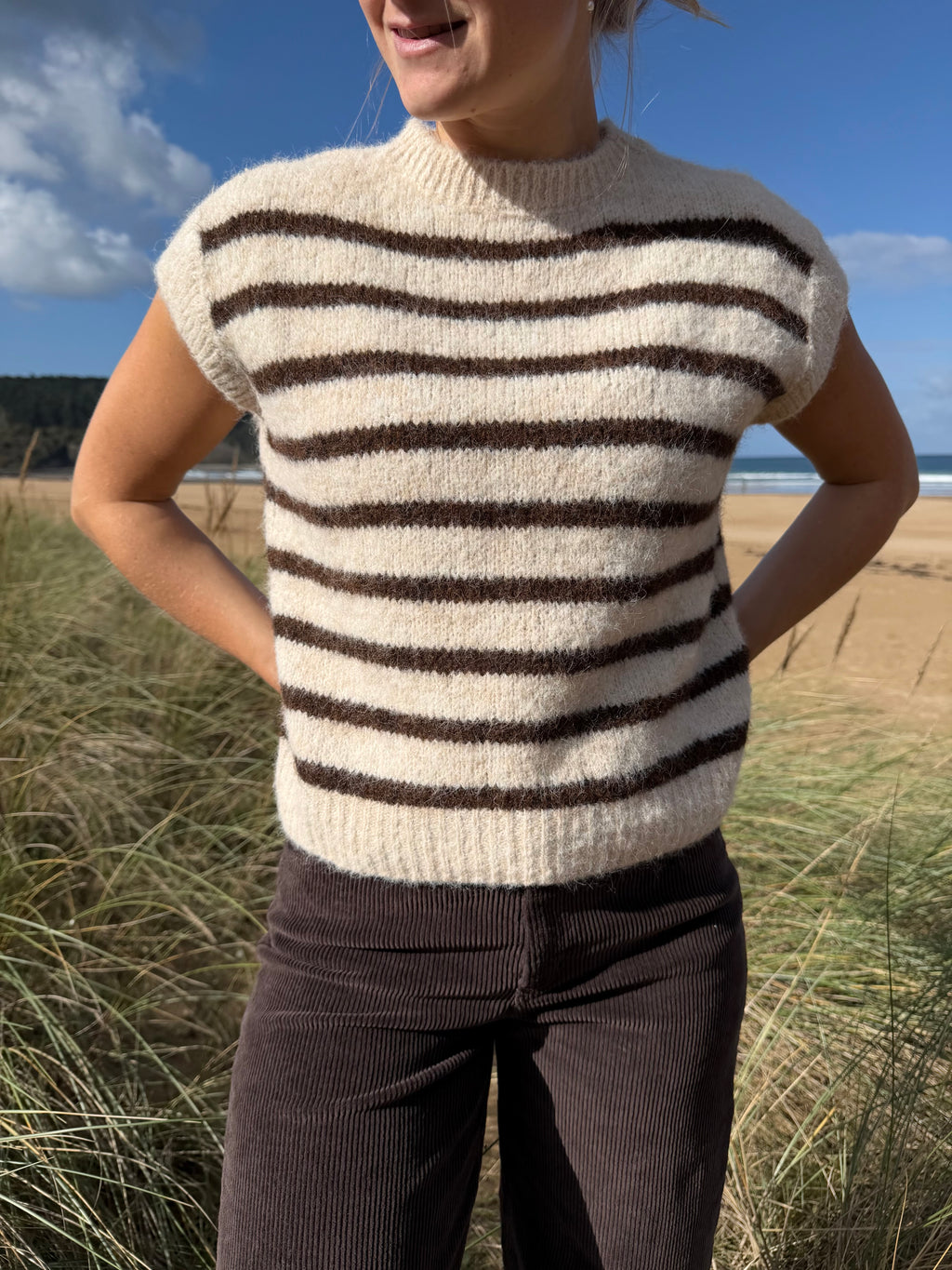 Orio Striped Knit Sleeveless