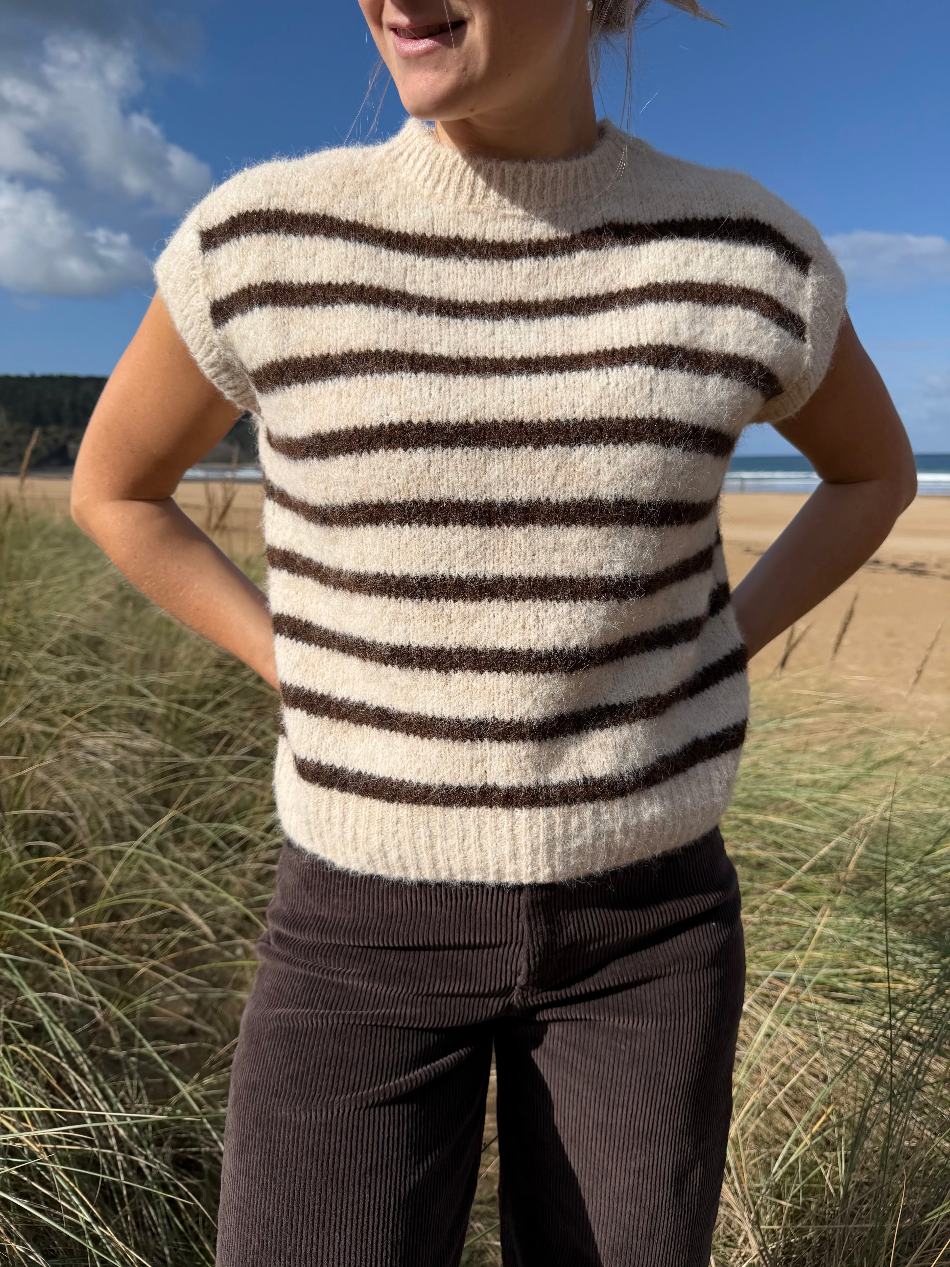 Orio Striped Knit Sleeveless