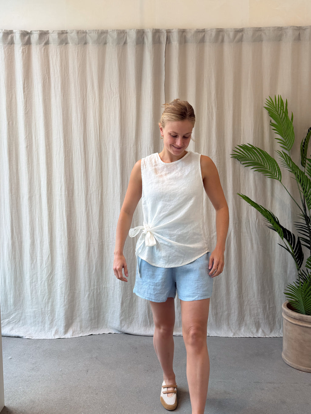 Lucca linen top