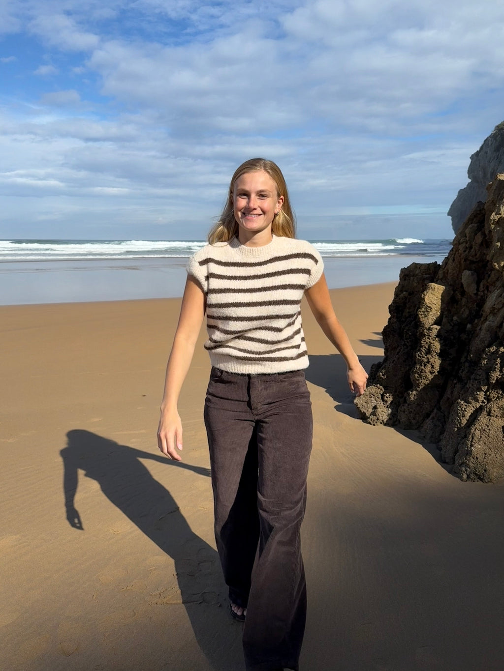 Orio Striped Knit Sleeveless