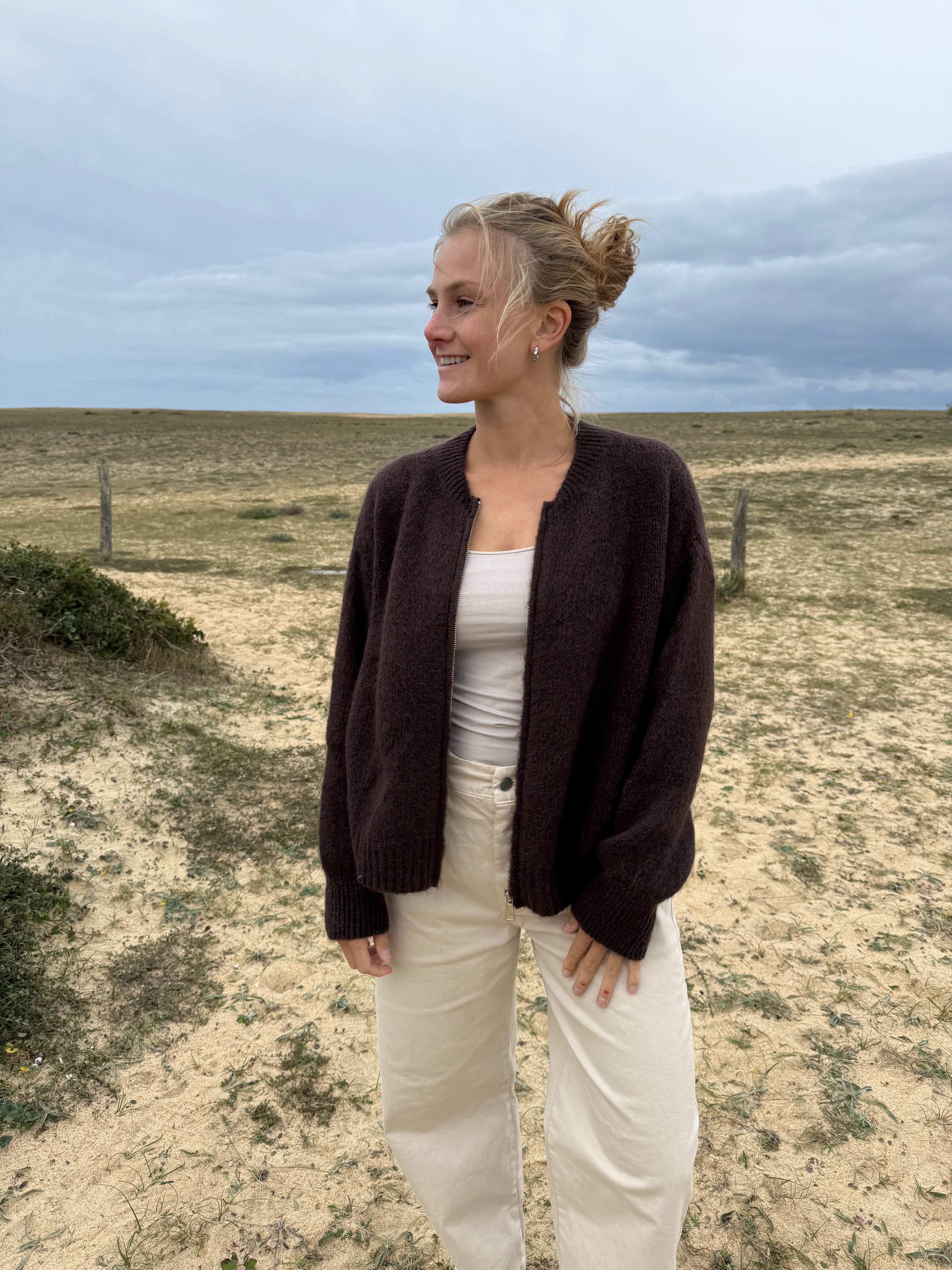 Contis Cardigan Zip Mohair