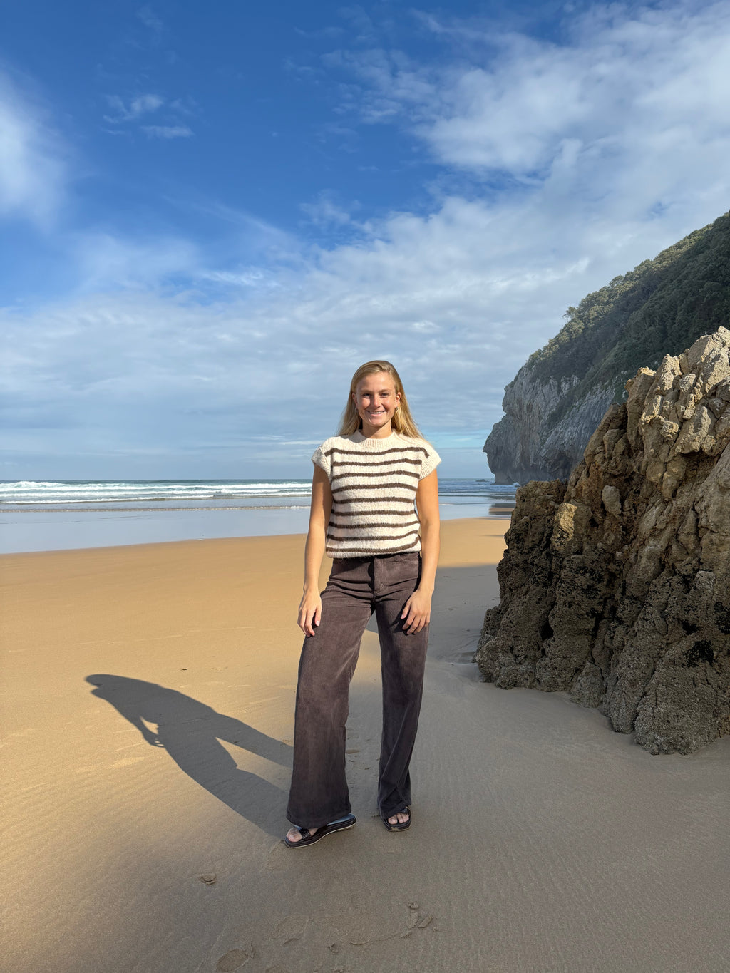 Orio Striped Knit Sleeveless