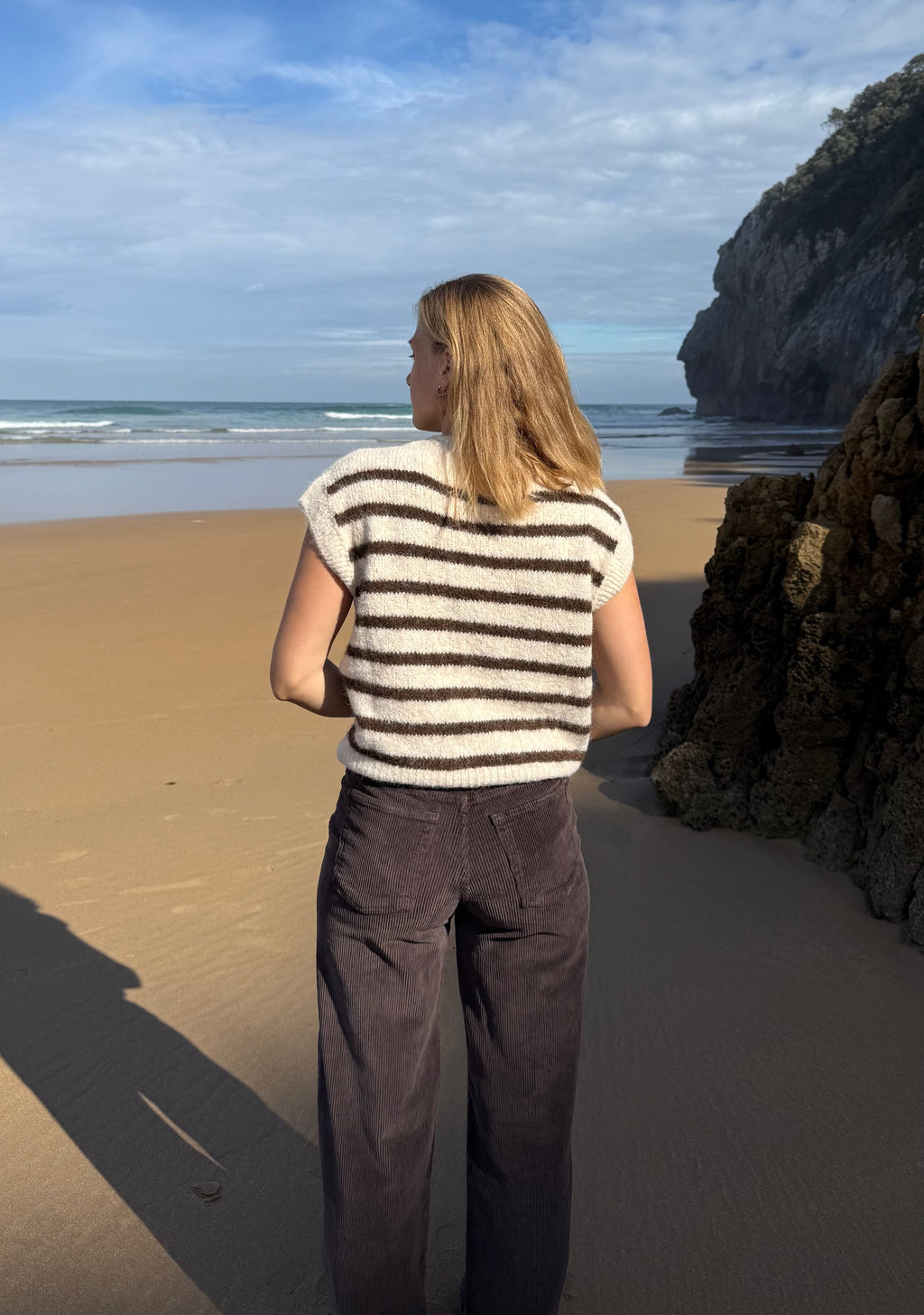 Orio Striped Knit Sleeveless