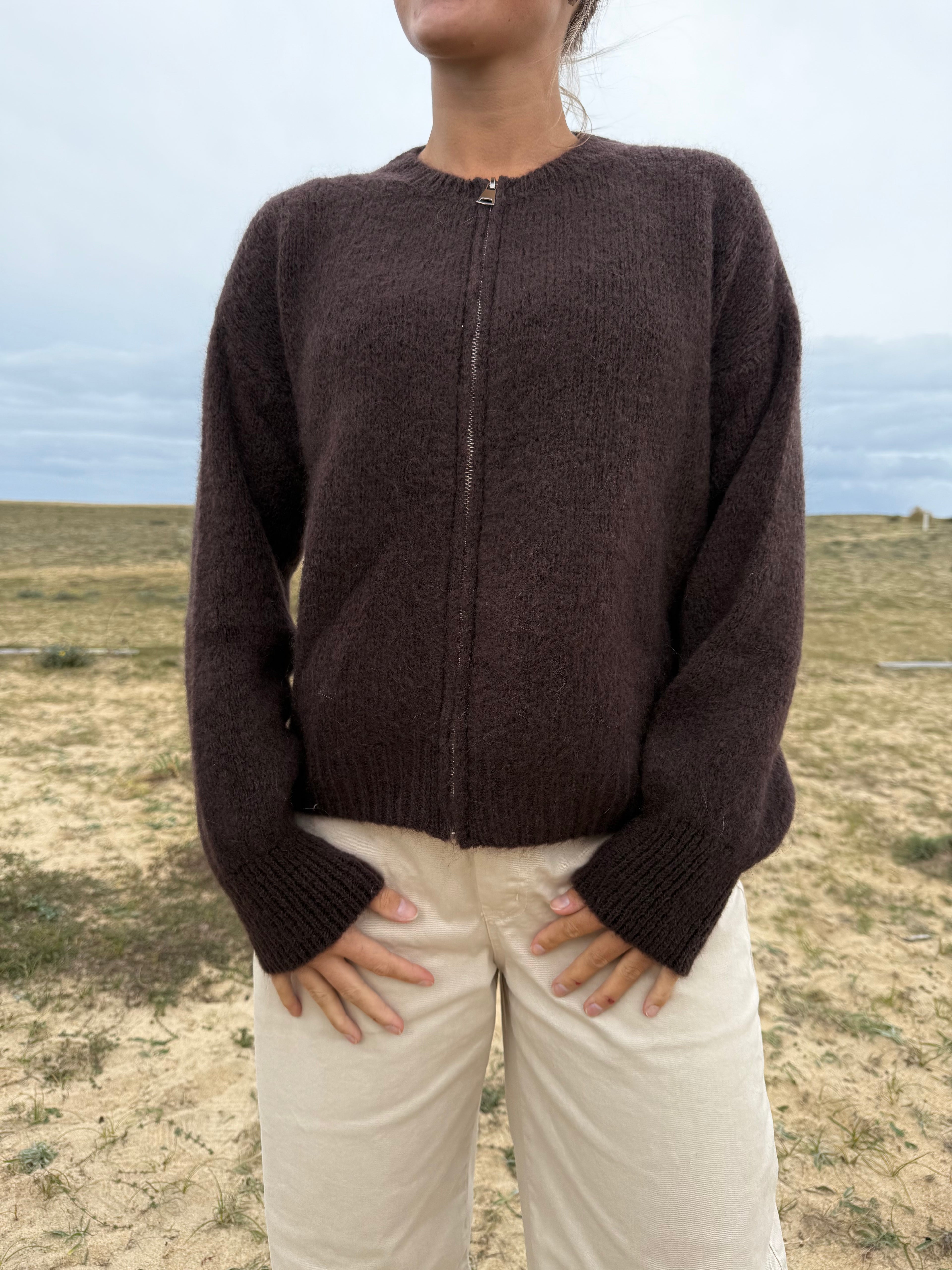 Contis Cardigan Zip Mohair